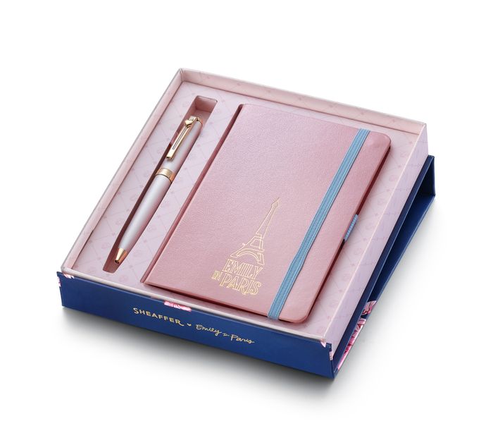 GIFT SET SHEAFFER EIP PRELUDE MINI G9810 PASTEL PINK WITH ROSE GOLD TRIMS BP WITH PINK SMALL NB