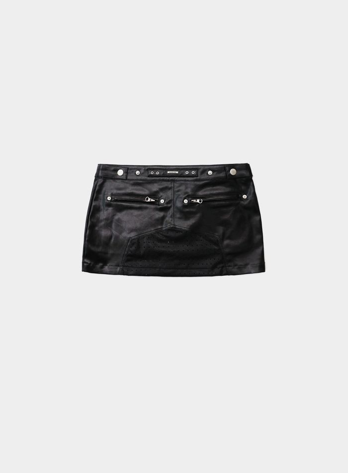 Squad Biker Mini Skirt - Black