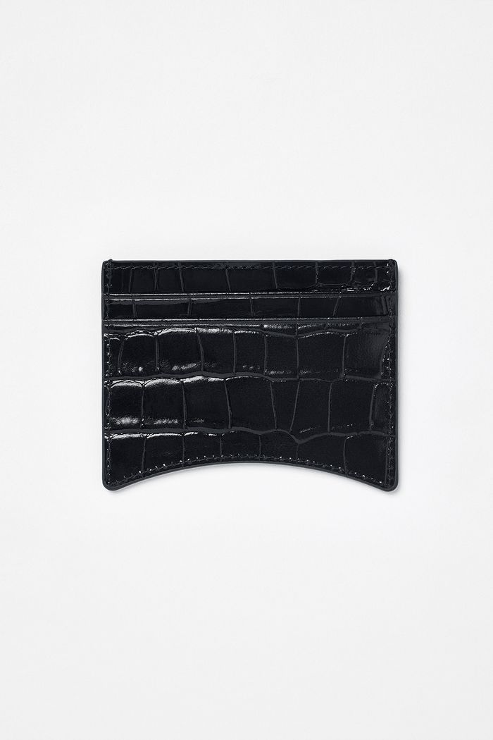 ARCH SHAPE CARD WALLET IN BLACK