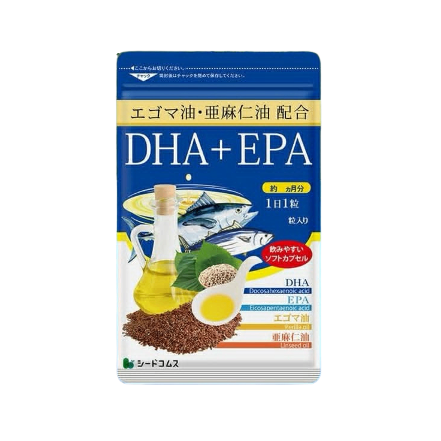 Омега 90 ш (Seed Coms Linseed Oil Perilla Oil DHA+EPA Supplement)