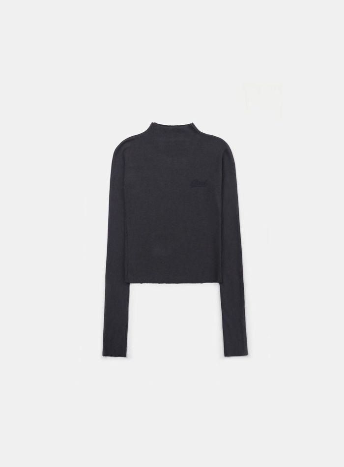 Beyond Soft MockNeck Long Sleeve - Charcoal