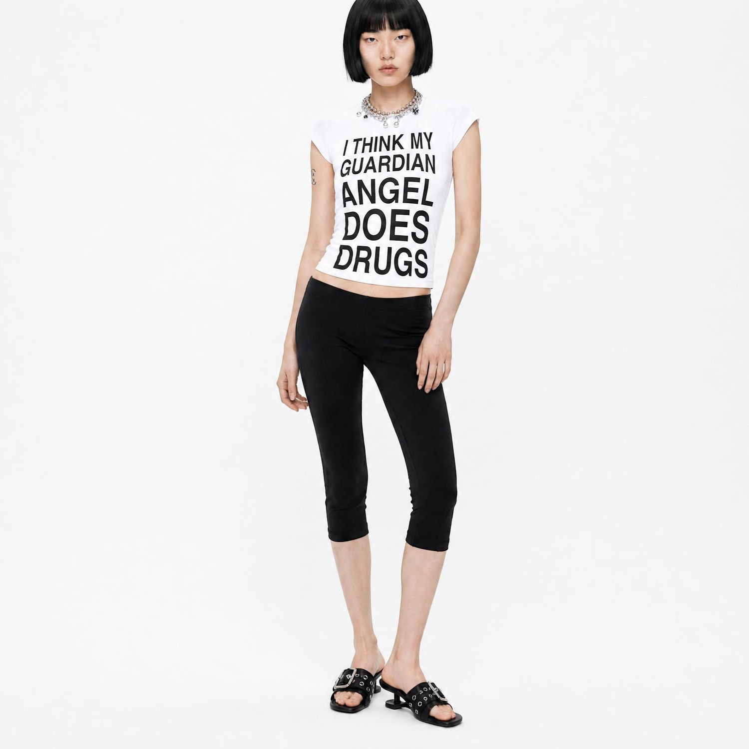 Angel Slogan Baby Tee