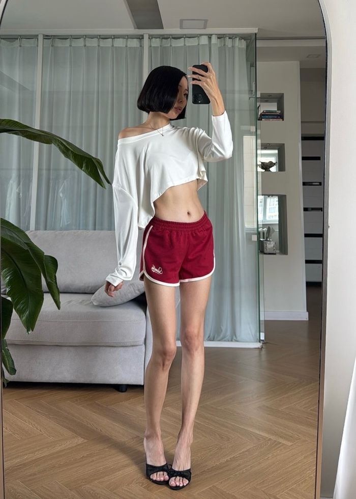 Cropped Top & Cotton shorts