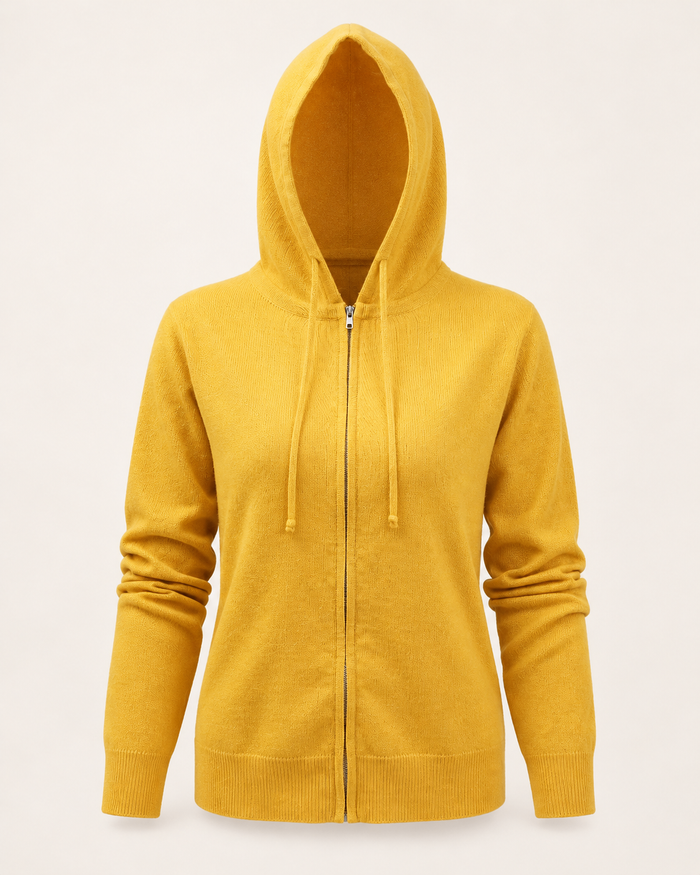 Cashmere zip hoodie