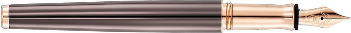 Waldmann Tuscany cap with frosted vela pattern 24ct rose gold plated Fountain Pen 