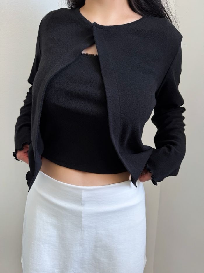 Powder cardigan (black)