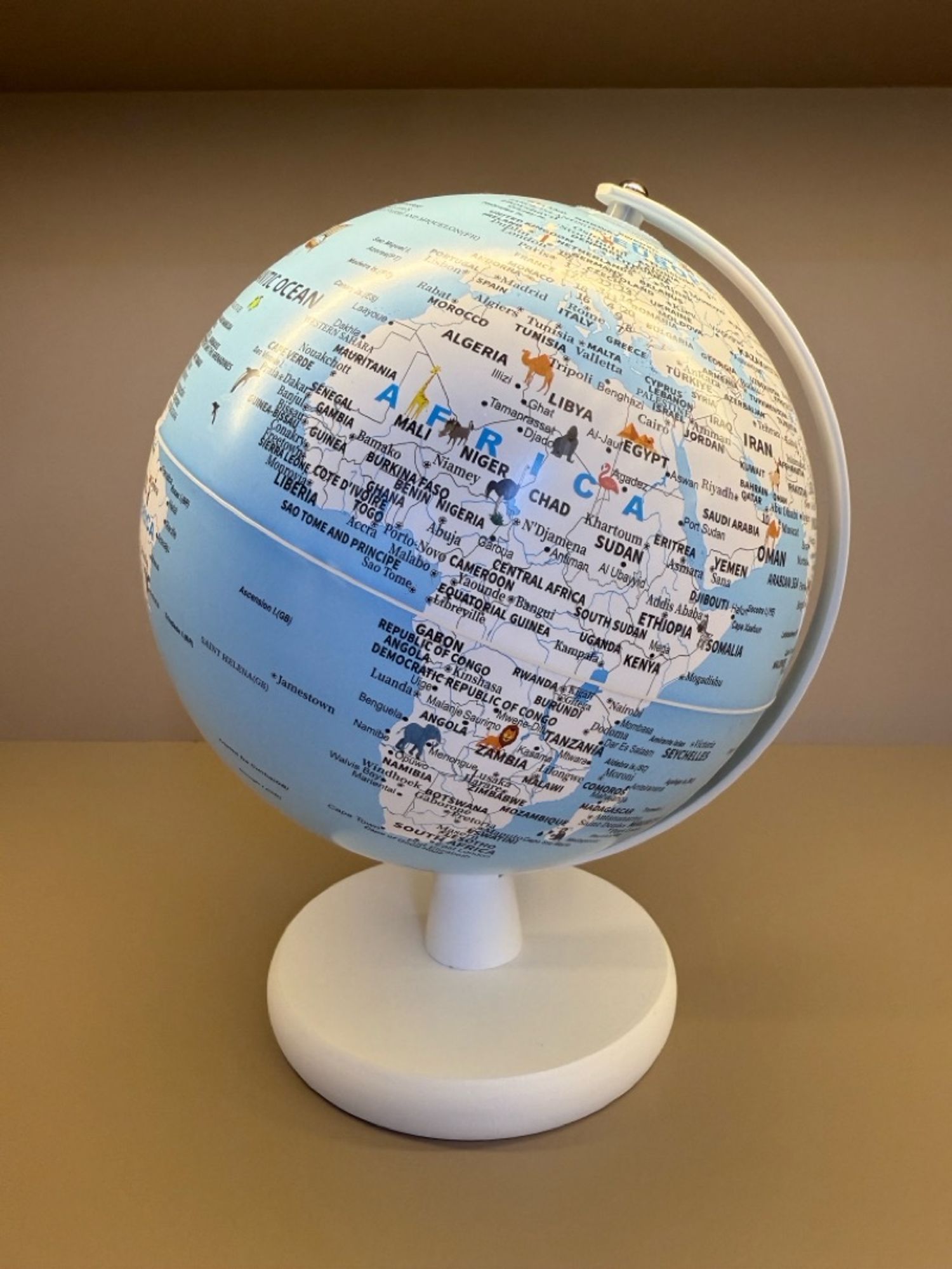 модон суурьтай глобус 27см өндөр