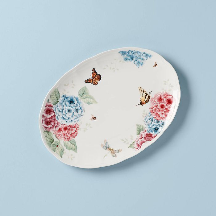 BUTTERFLY MDW HYDR DW OVAL PLATTER 40.64cm