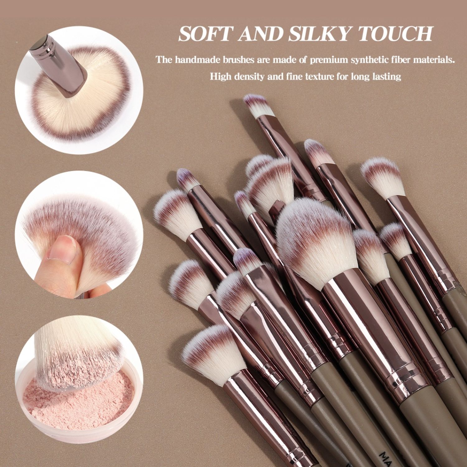 20pcs makeup brush- champagne color