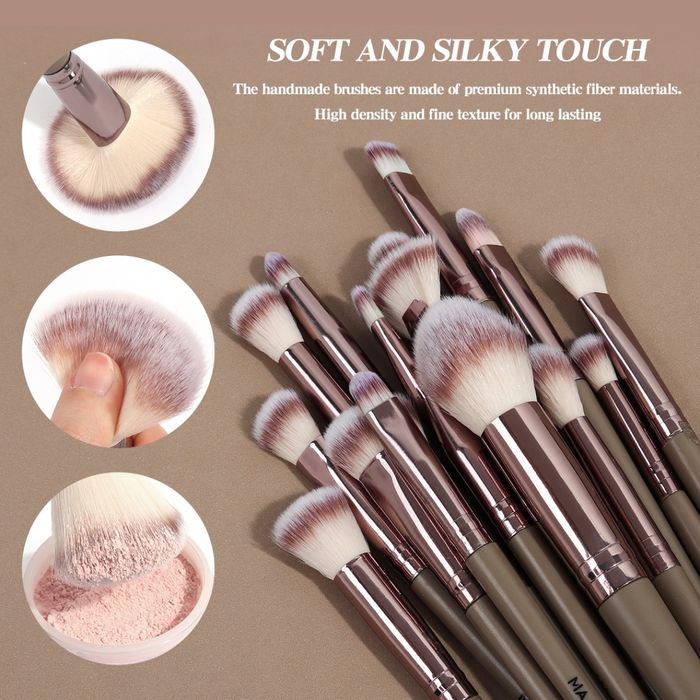 20pcs makeup brush- champagne color
