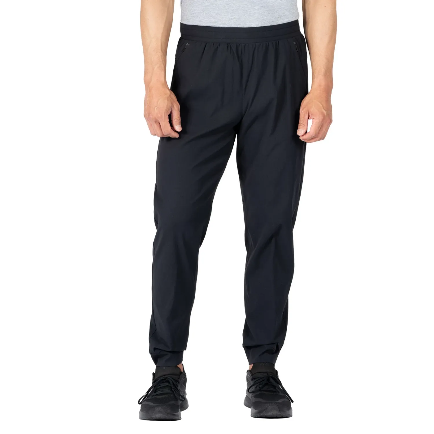 Soybu Men’s Woven Jogger Pants, Black, Size S