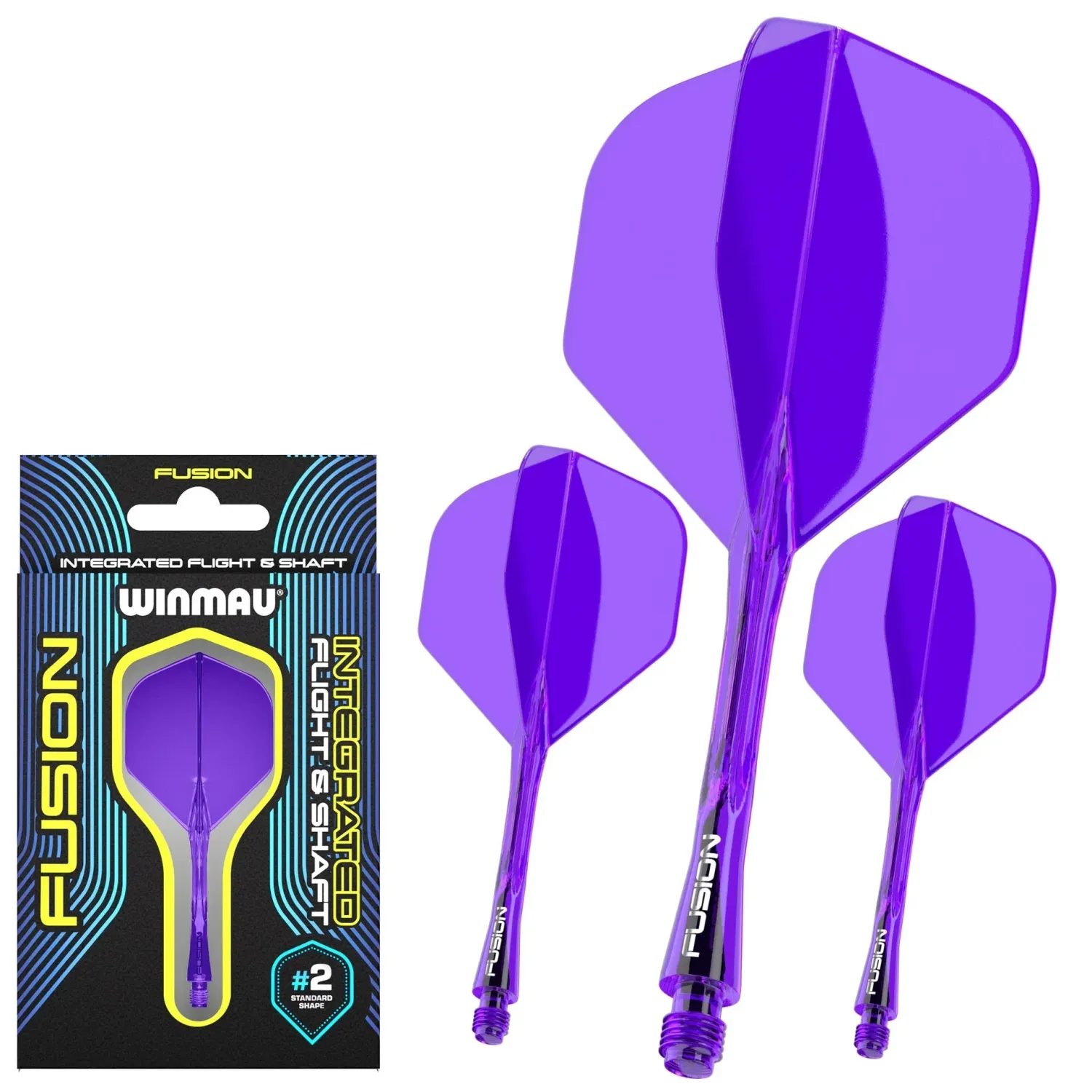 WINMAU Fusion #2 Integrated Flight & Shaft - Purple