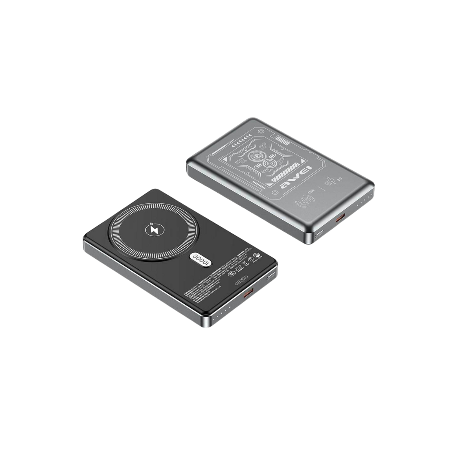 Awei PA-31  10000Mah magnetic wireless Power Bank 15w