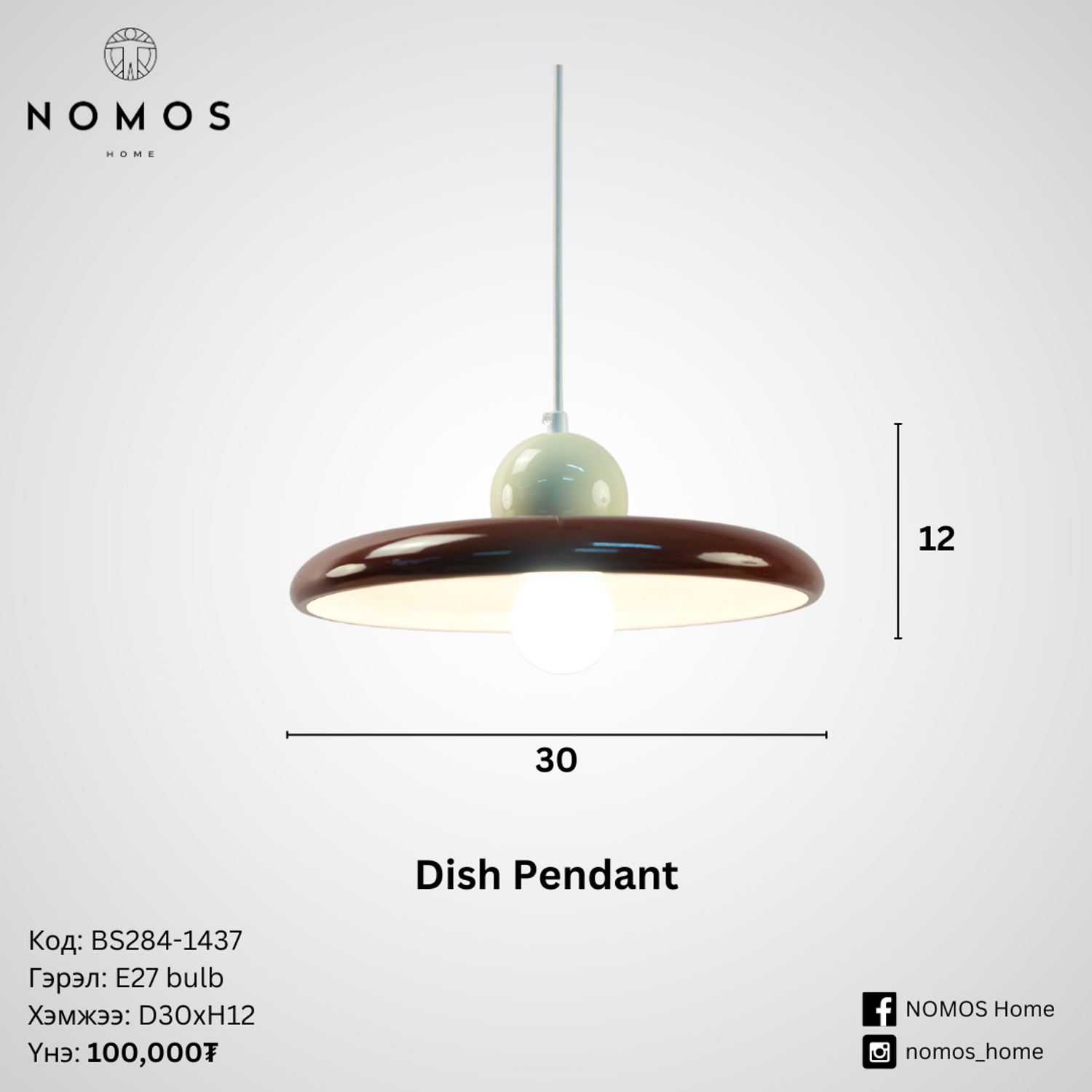 Dish Pendant