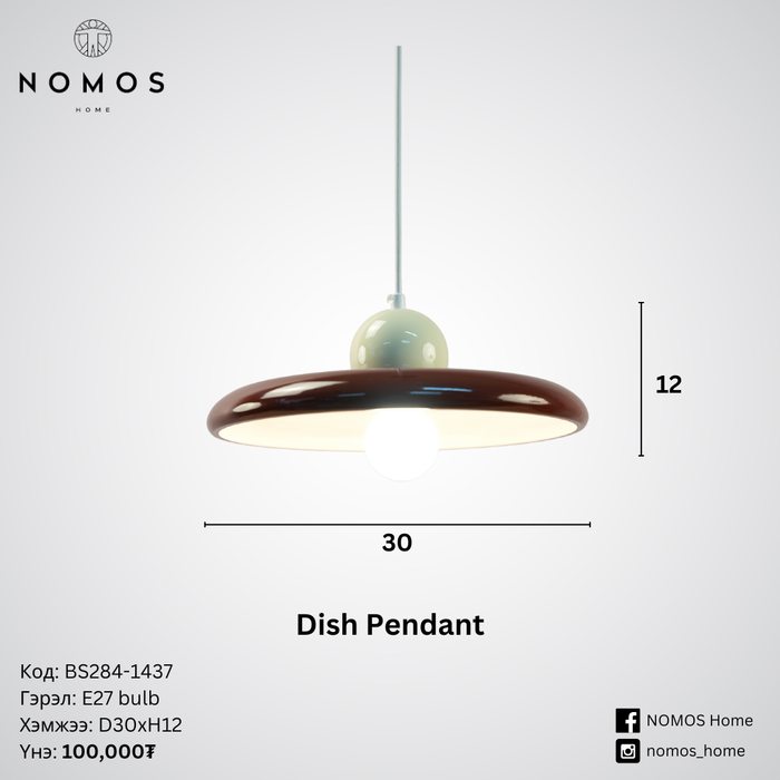 Dish Pendant