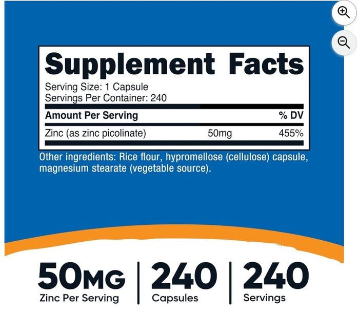 Zinc Picolinate 50 mg /Цайр/