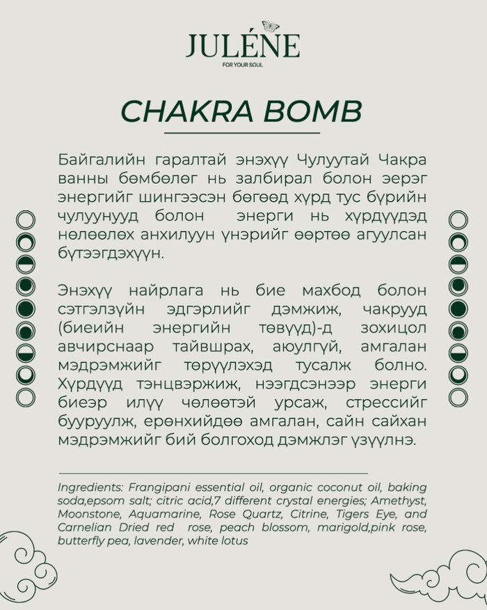 CHAKRA CRYSTAL BATH BOMB 