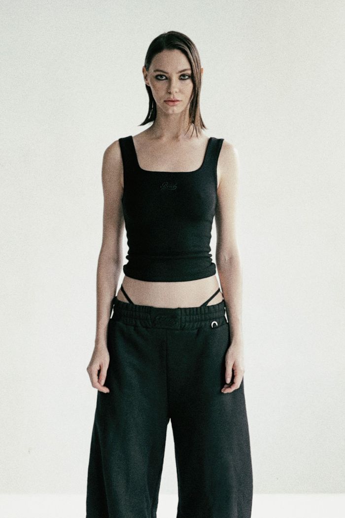 Beyond Soft Square Neck Tank - Black