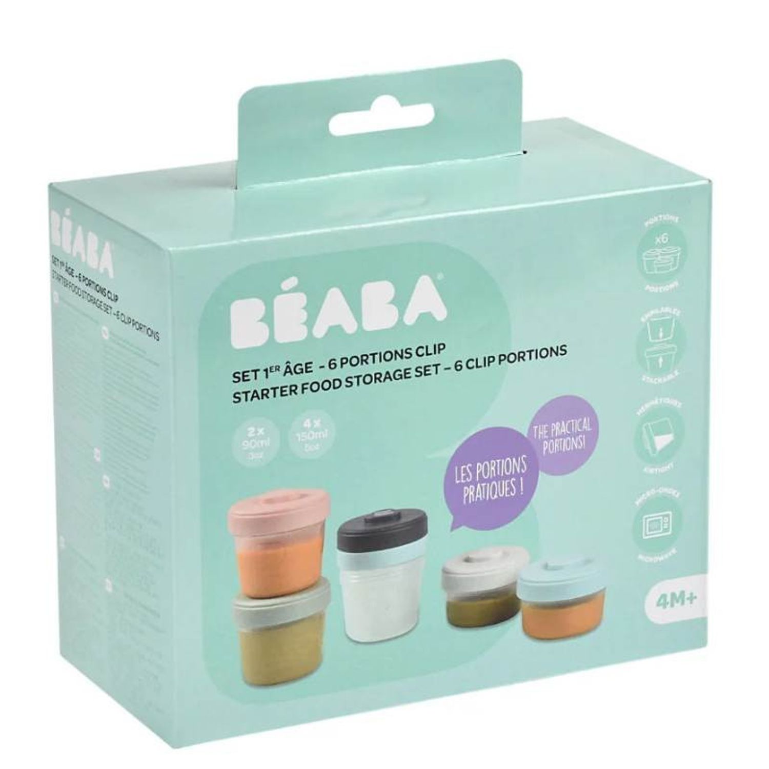 Béaba 1st Stage хоол хадгалах савны сет  (90мл – 2ш / 150мл – 4ш)