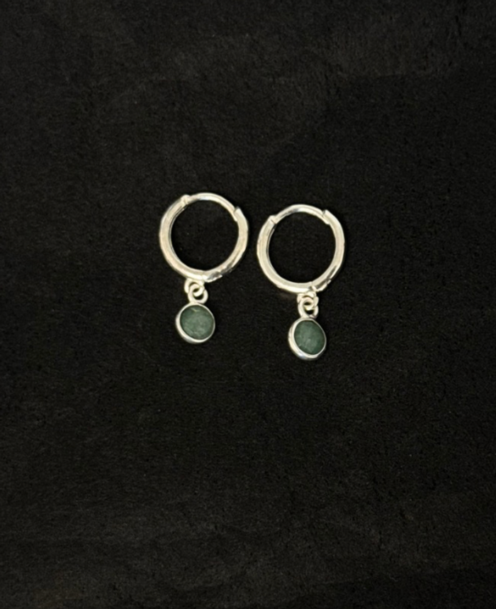 Green aventurine earrings/Ногоон Авентурин ээмэг