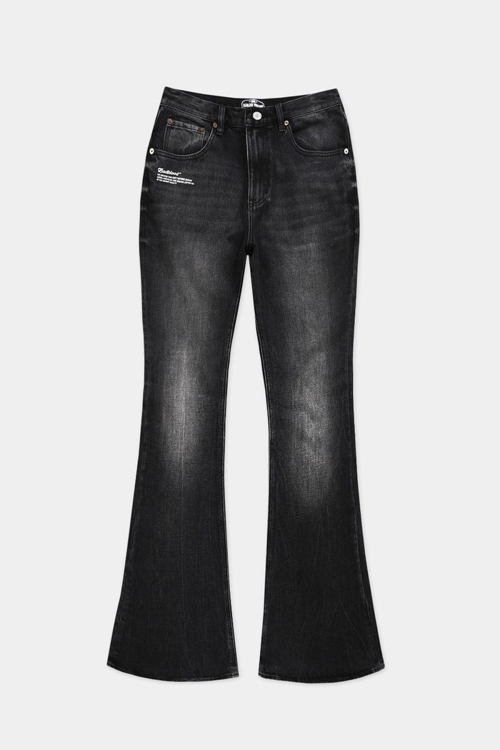 Low Rise Bootcut Jean - Hard Washed