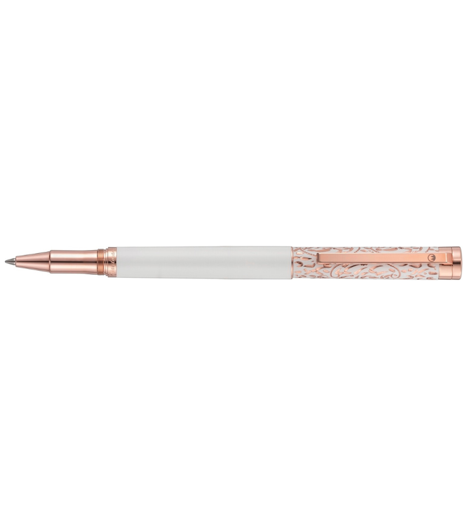 Waldmann Xetra Vienna Rollerball Pen  white lacquered Rose gold 