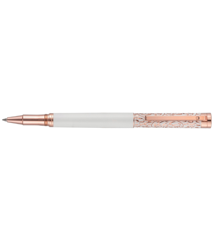 Waldmann Xetra Vienna Rollerball Pen  white lacquered Rose gold 
