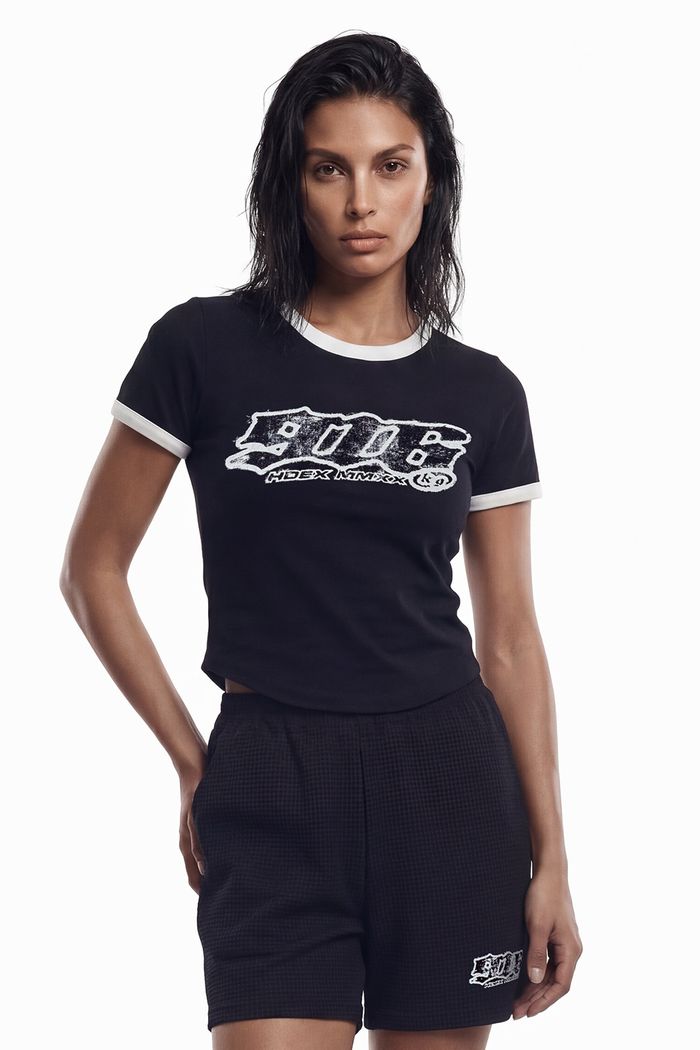 Clear 916 Ringer Crop Short Sleeve