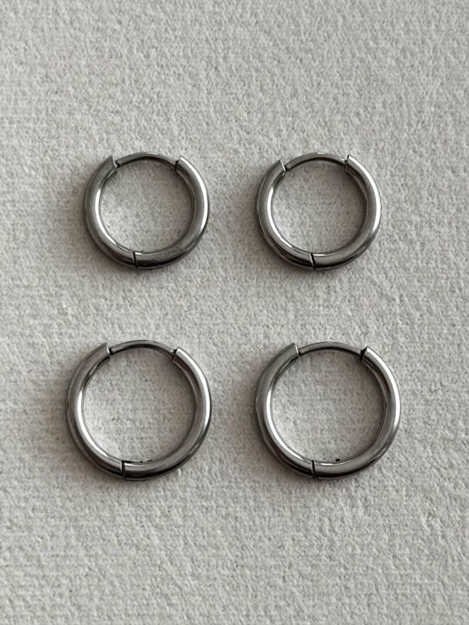 Small silver hoop earrings