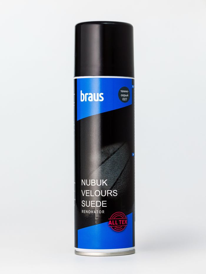 BRAUS Үстэй Арьс (Замш, Нубук) будаг сэргээх шүршигч 250ml