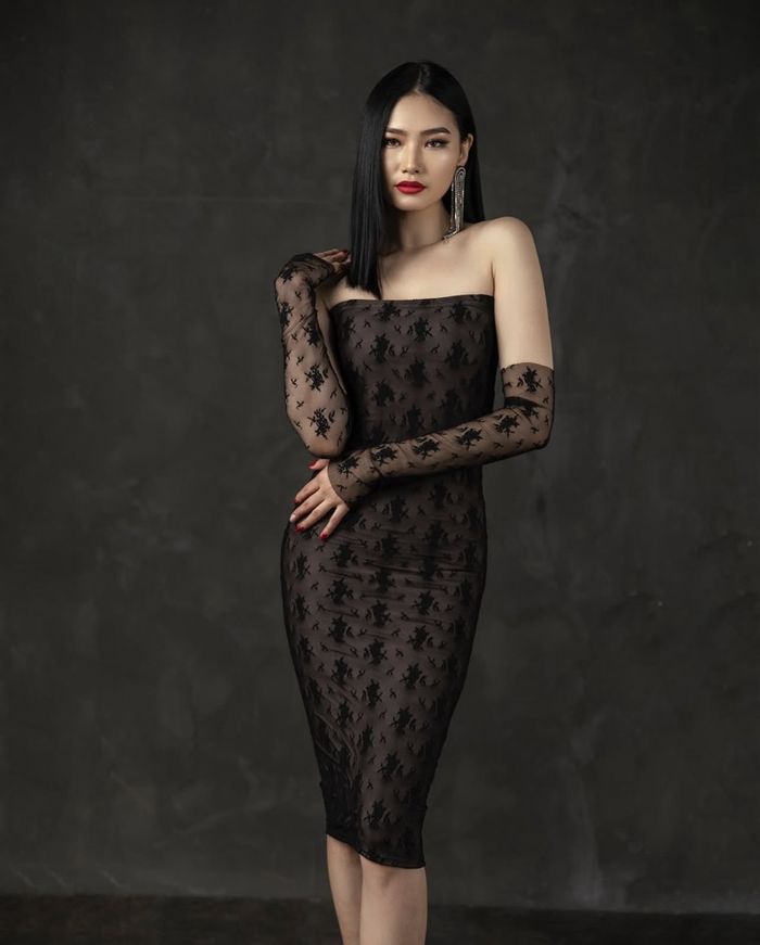 Lace tube midi dress