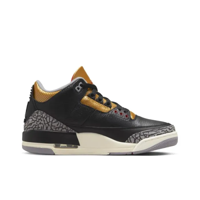 Jordan 3 Retro Black Cement Gold 
