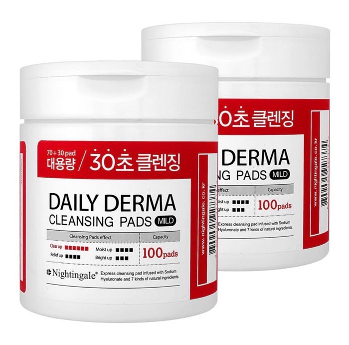 NIGHTINGALE DAILY DERMA CLEANSING PADS 100EA 