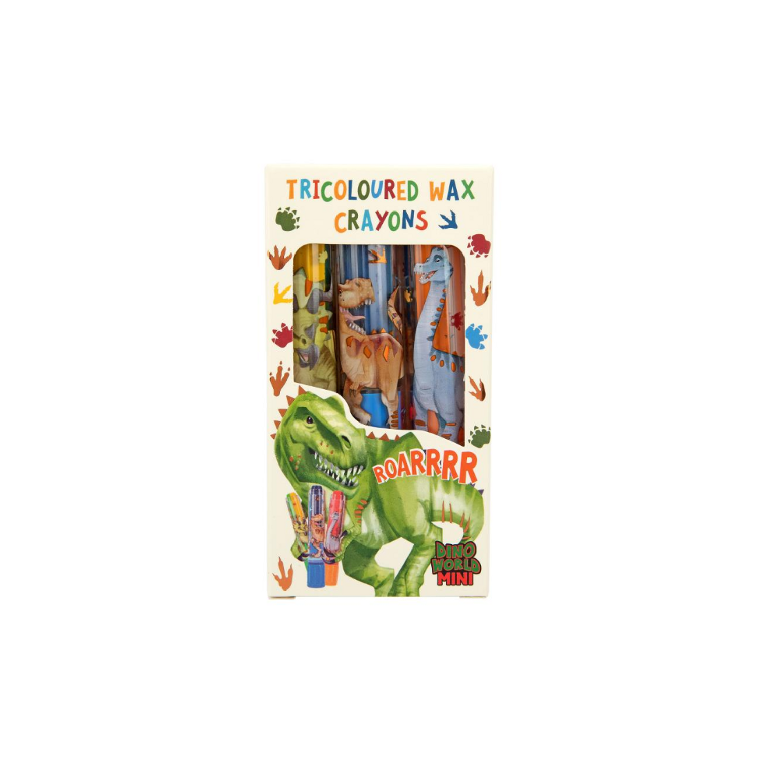 Mini Dino Tricolor Crayon set