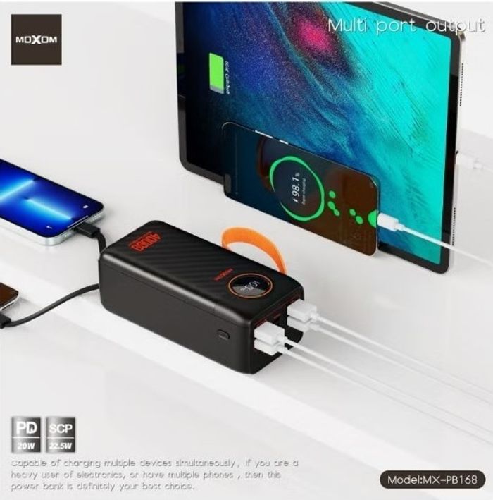 Moxom PB168 Өндөр Багтаамжтай Зөөврийн Цэнэглэгч (40,000 mAh)