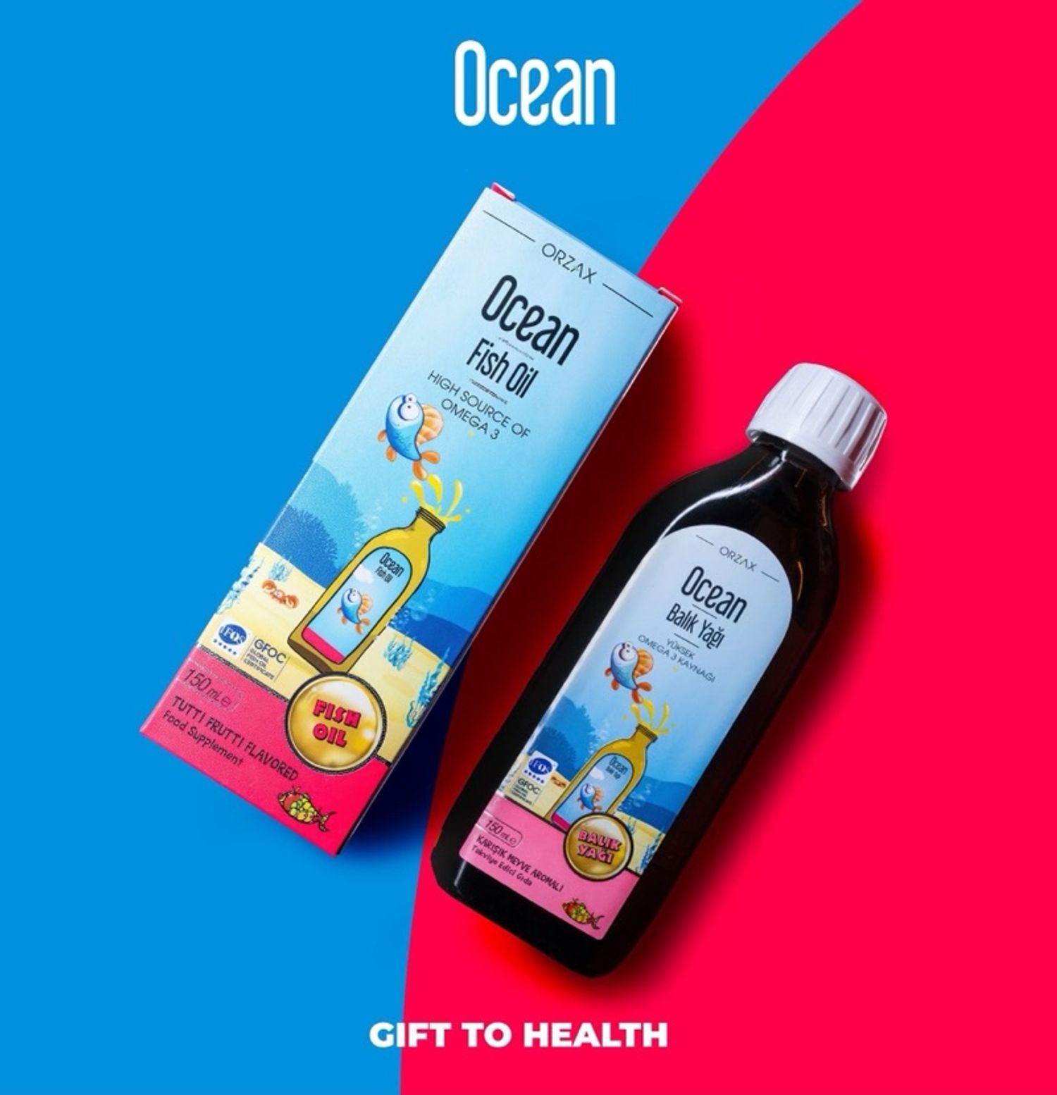 Ocean Fish Oil Syrup Tutti Frutti Flavoured