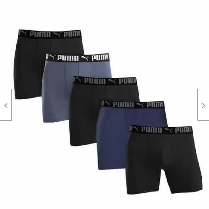 PUMA Men's Boxer Brief, 5-pack, Size M
