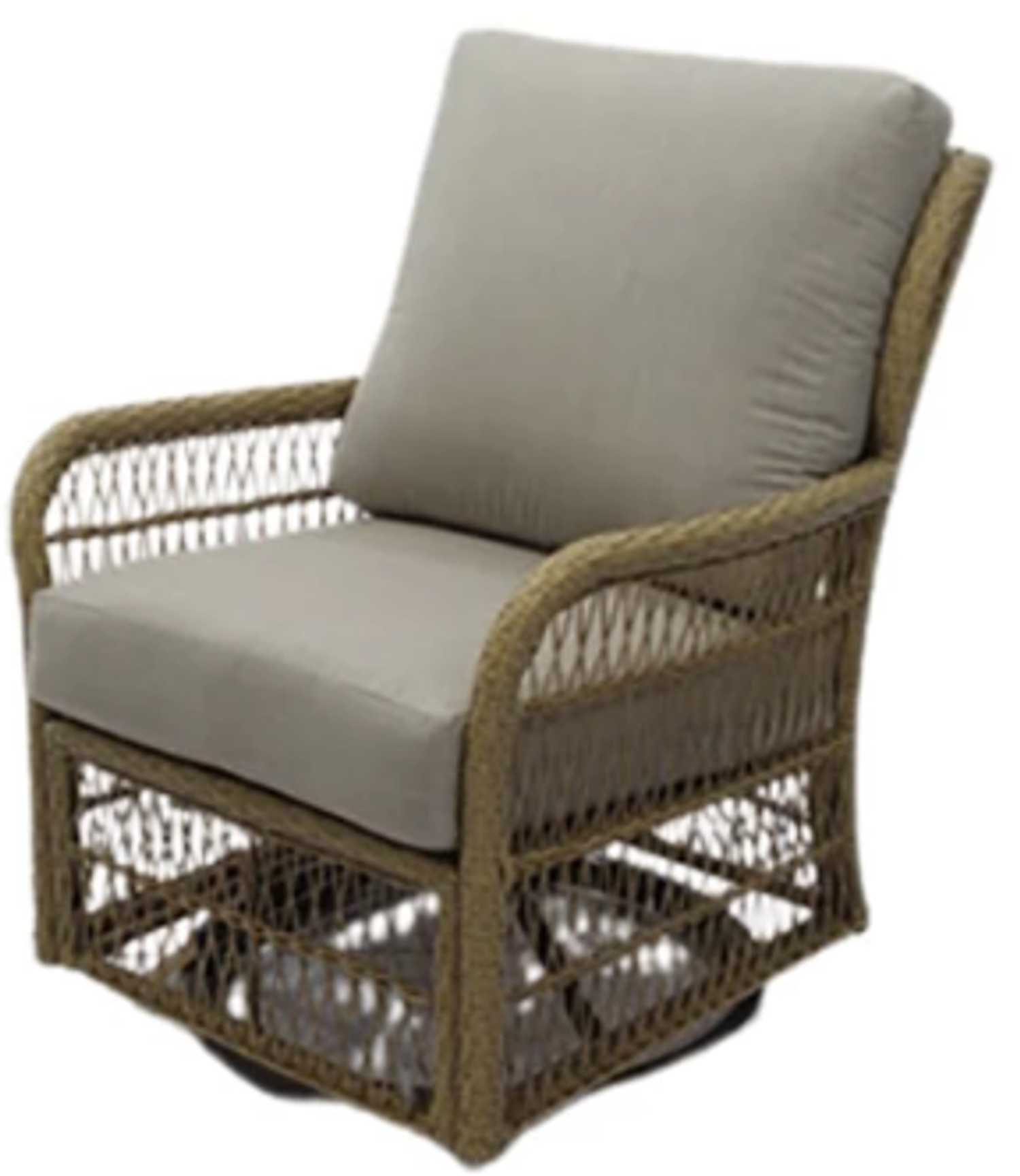 Wicker Outdoor Armchair with Cushions (Swivel)