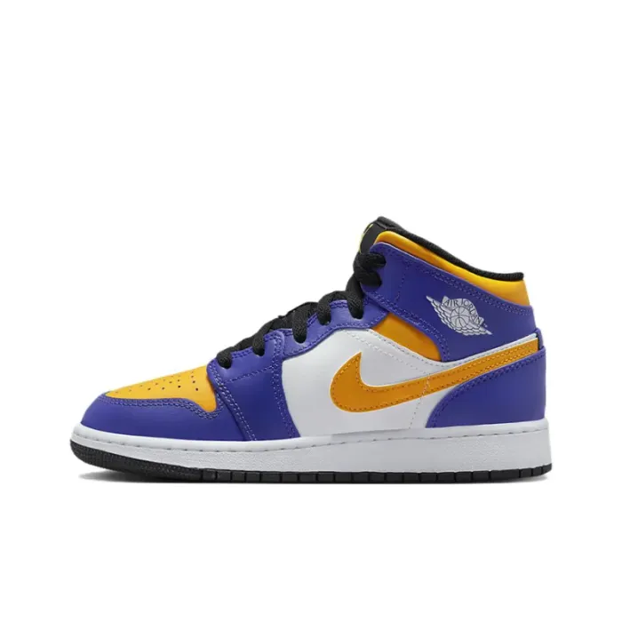 Jordan 1 Mid Lakers 2022 GS