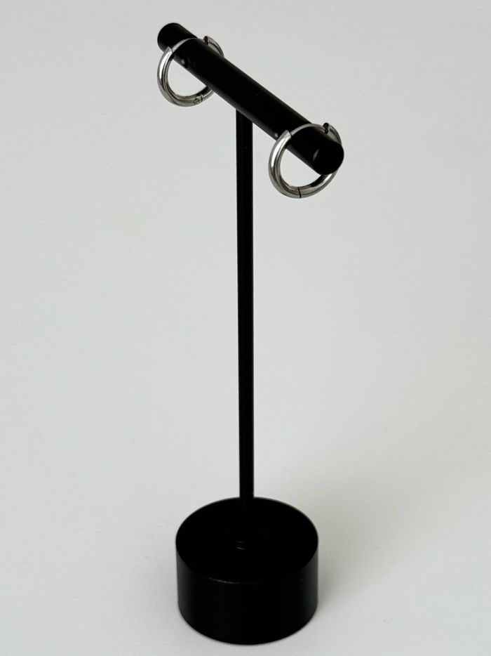 Small silver hoop earrings