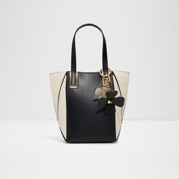 SMALLPRISMATOTE-3-BLACK/WHITE-L City Handbags