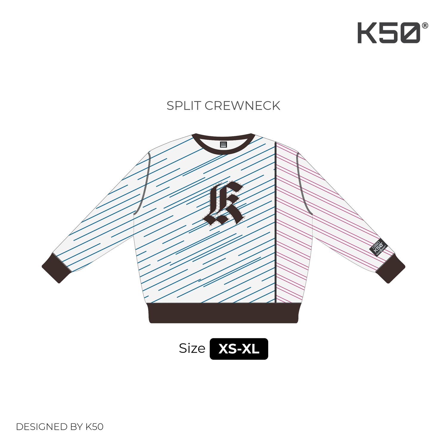 Split Crewneck - 108/104/Brwn