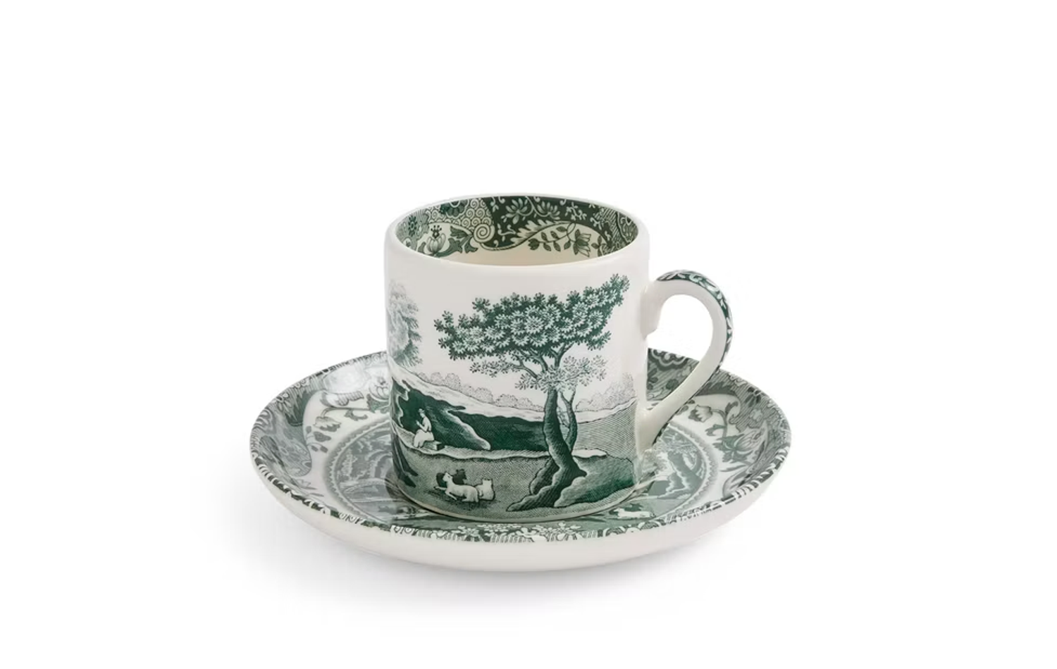 Spode Heritage Green Italian Espresso Cup & Saucer 0.09L