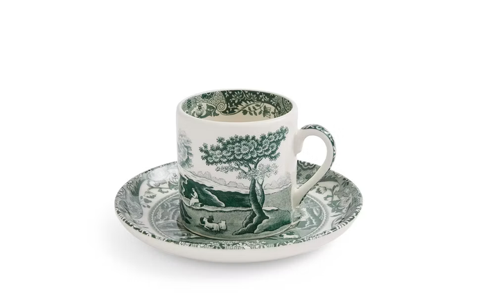 Spode Heritage Green Italian Espresso Cup & Saucer 0.09L