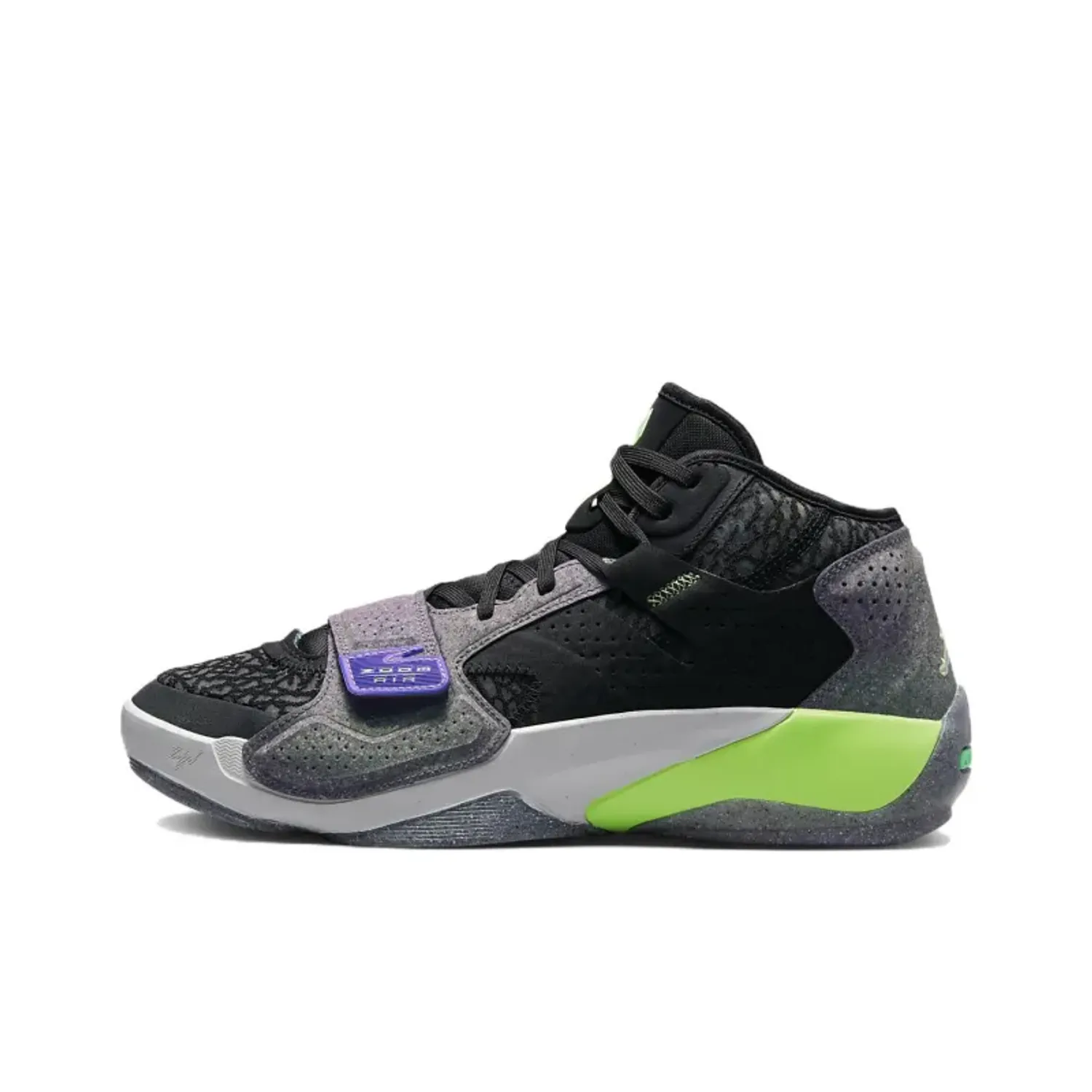 Jordan Zion 2 Basketball Shoes Men Mid-Top BlackGrayPurple