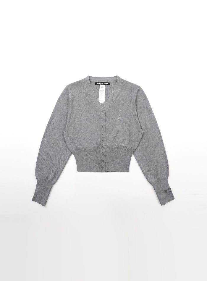 The Pure V-neck Cardigan – Gray