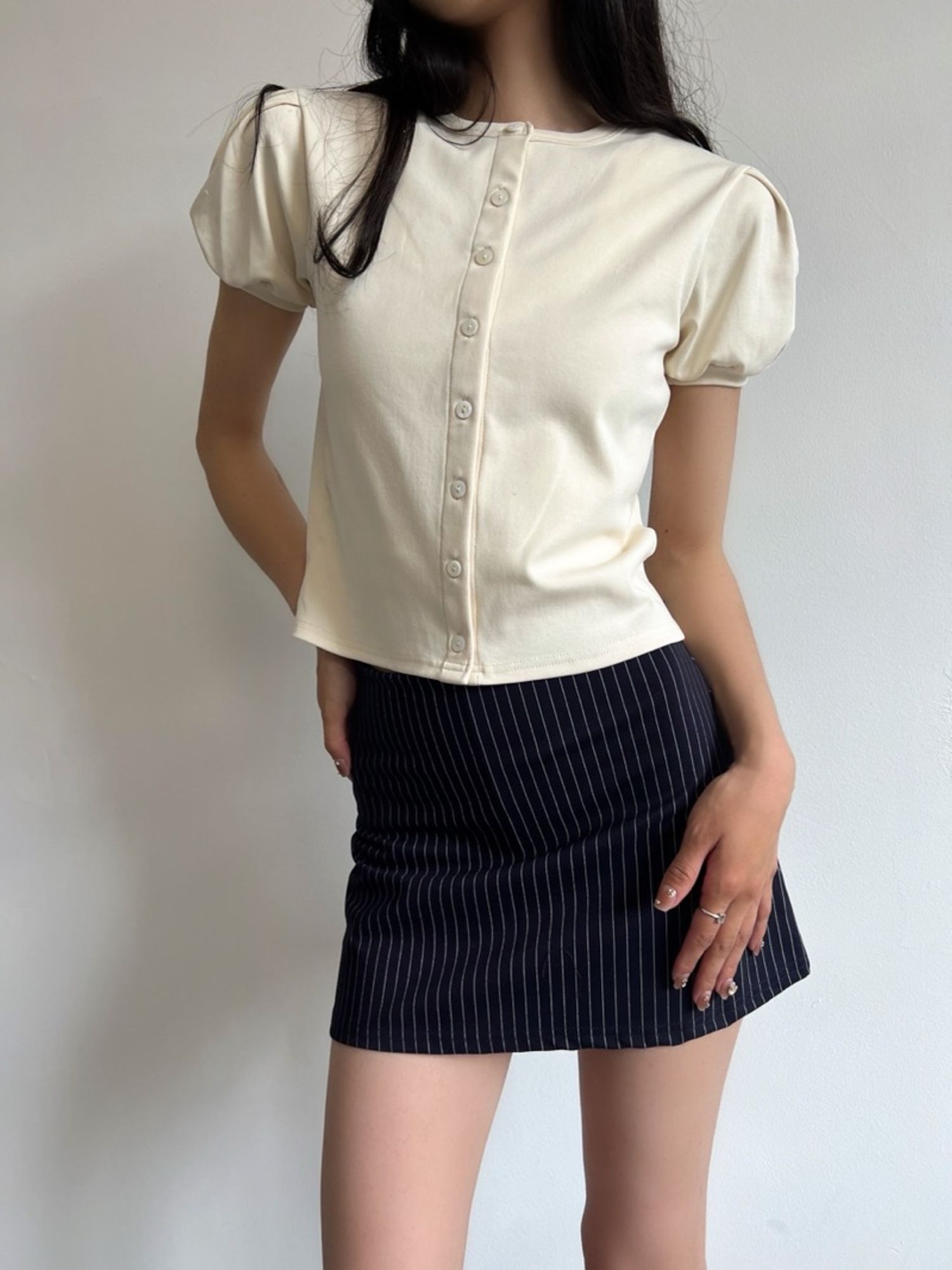 Puff sleeve cardigan