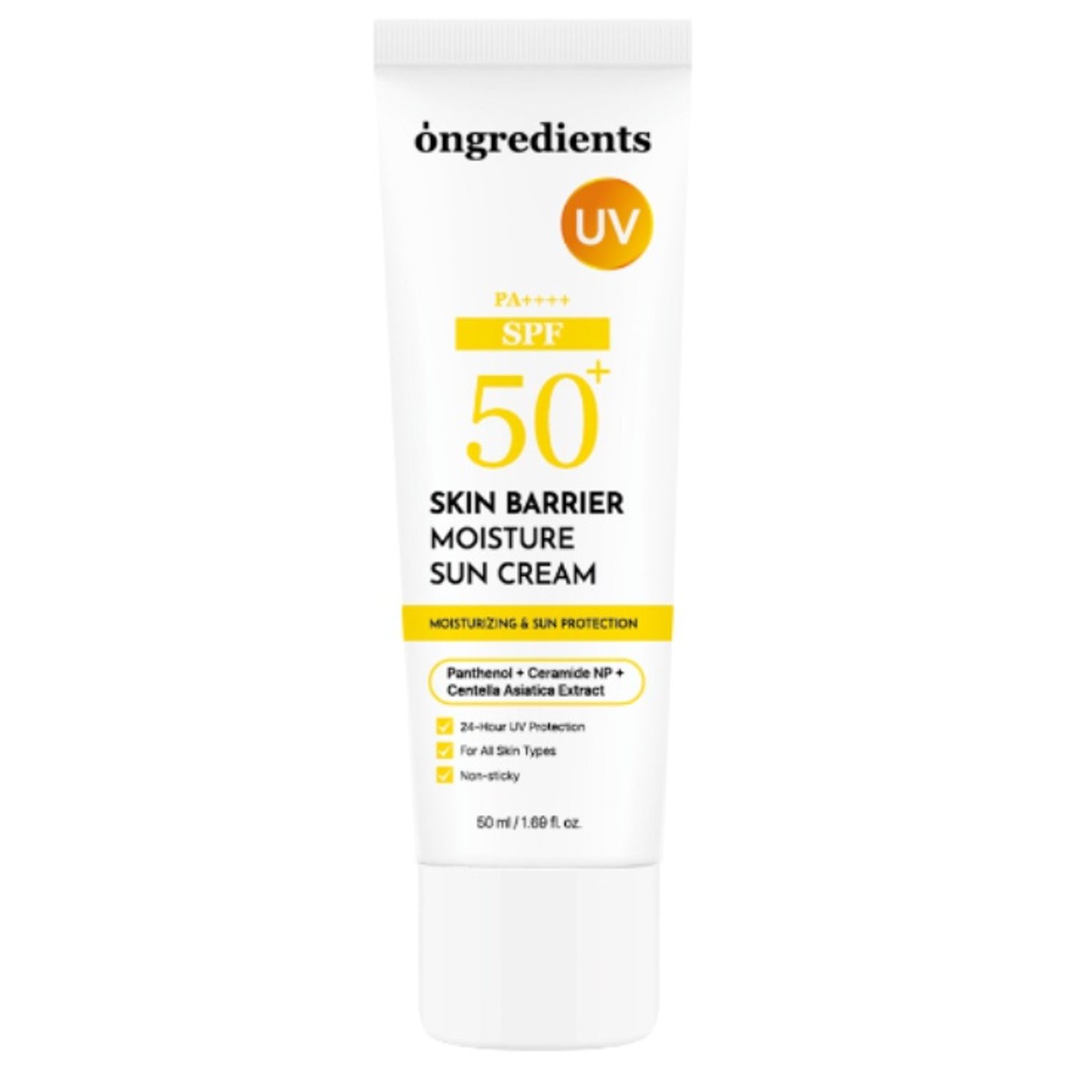 Ongredients skin barrier moisture suncream 50ml