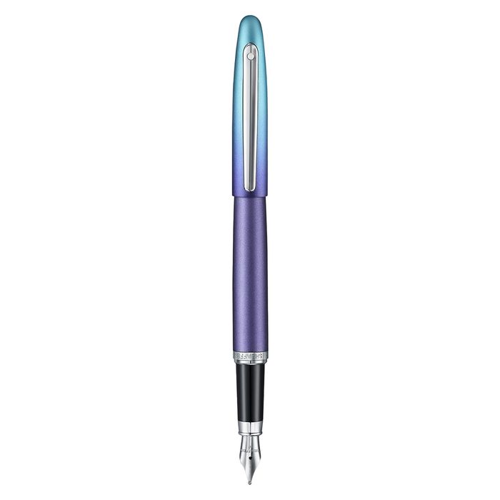 PEN SHEAFFER EXPRESSIONS VFM 9430 Gradient blue and chrome trims pvd medium FP 
