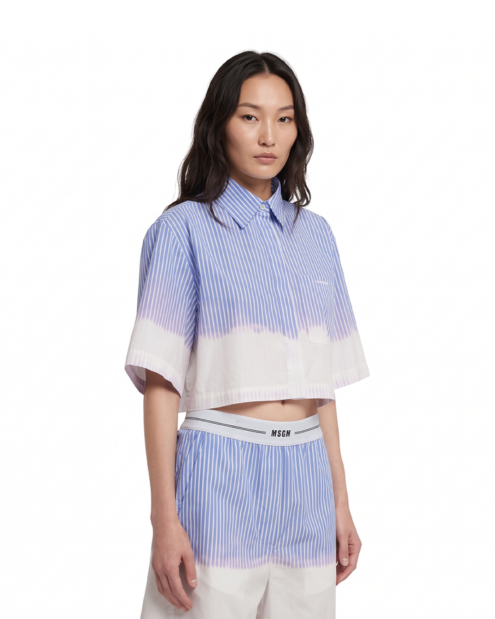 COTTON CROPPED SHIRT